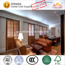 Basswood Tracking Plantation Shutter com by pass e bi fold Fabricado na China